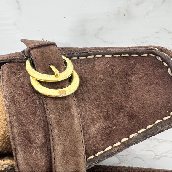 VINTAGE Y2K ME TOO suede kitten heel MULES SHOES - Picture 7 of 7